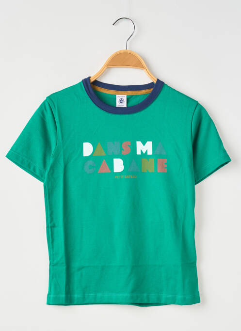 Tricou verde PETIT BATEAU băiat