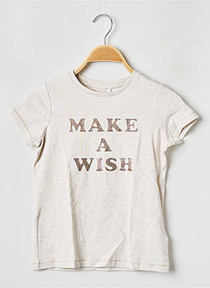 Tricou guler rotund bej NAME IT fată