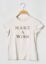 Tricou guler rotund bej NAME IT fată