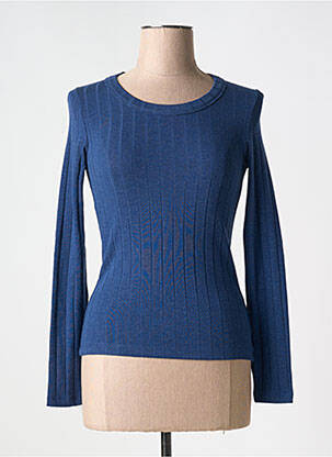 Tricou guler rotund albastru THINKING MU femeie
