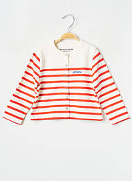 Vestă cu mâneci lungi guler rotund roșu MAISON LABICHE fată