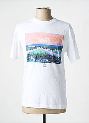 Tricou guler rotund alb LEVI'S bărbat