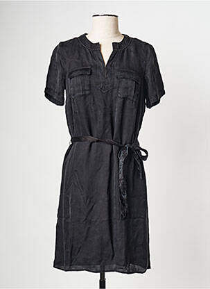 Rochie scurtă guler rotund negru IKKS femeie