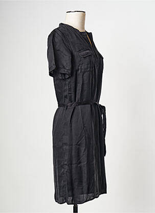 Rochie scurtă guler rotund negru IKKS femeie