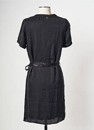 Rochie scurtă guler rotund negru IKKS femeie