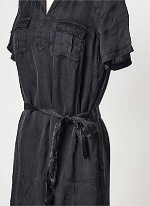 Rochie scurtă guler rotund negru IKKS femeie