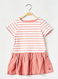 Rochie midi guler rotund alb PETIT BATEAU fille
