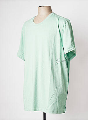 Tricou guler rotund verde NIKE bărbat