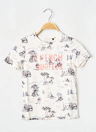 Tricou guler rotund alb IKKS JUNIOR băiat
