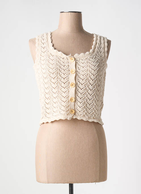 Vestă fără mâneci bej LA PETITE FRANCAISE femme