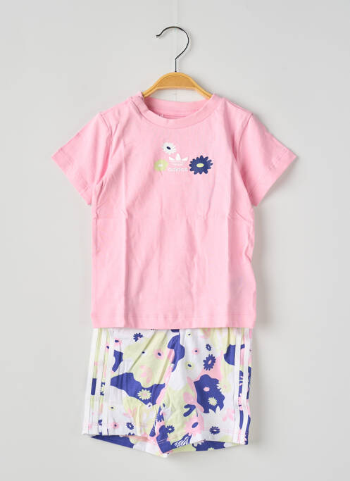 Set șort roz ADIDAS fată