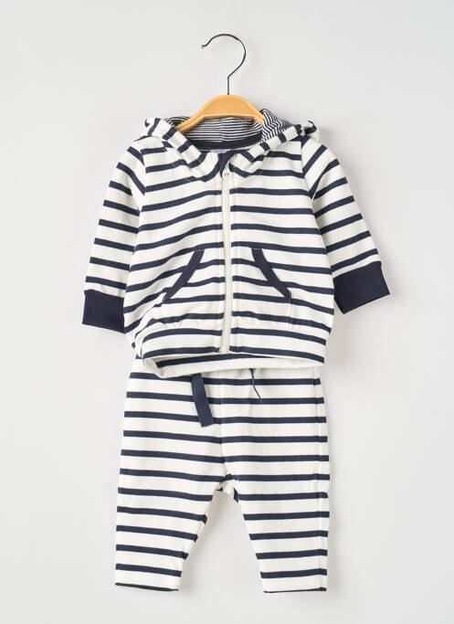 Set sportiv alb PETIT BATEAU băiat