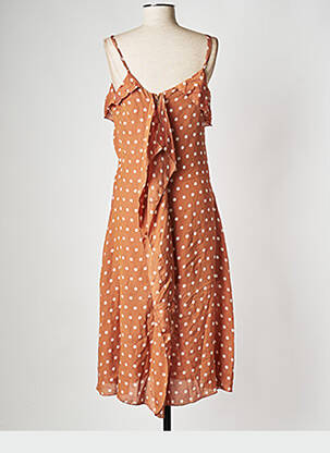 Rochie midi guler în v maro ESSENTIEL ANTWERP femeie