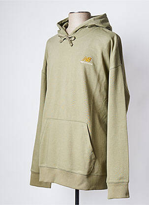 Hanorac cu glugă guler rotund verde NEW BALANCE bărbat
