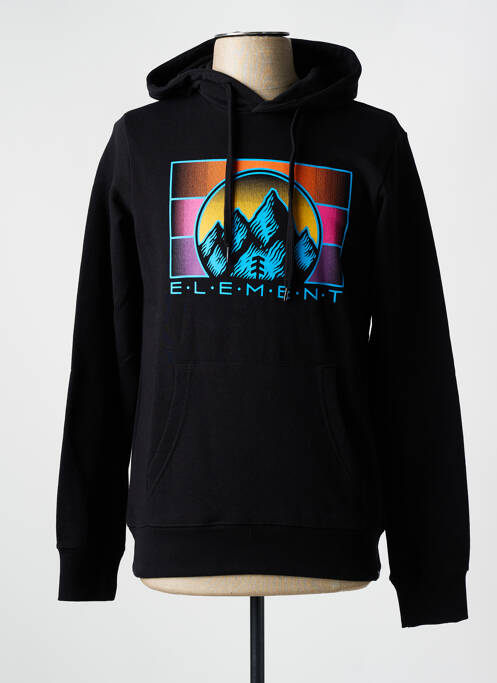 Hanorac cu glugă negru ELEMENT bărbat