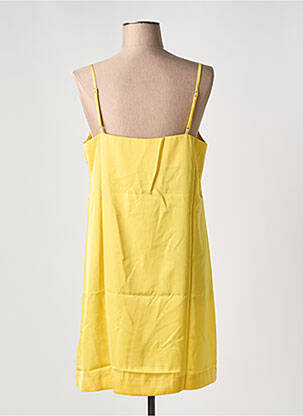 Rochie midi guler rotund galben CALVIN KLEIN femeie
