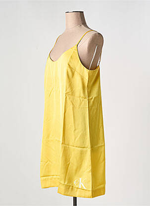 Rochie midi guler rotund galben CALVIN KLEIN femeie