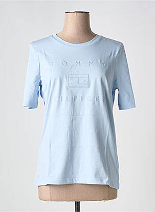 Tricou guler rotund albastru TOMMY HILFIGER femeie
