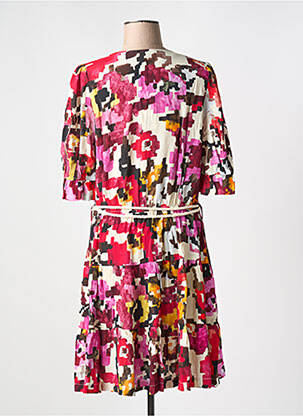 Rochie scurtă guler în v multicolor LA PETITE FRANCAISE femeie