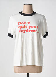 Tricou guler rotund alb NUDIE JEANS CO femeie