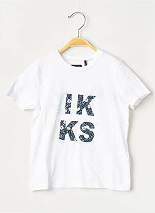 Tricou guler rotund alb IKKS JUNIOR băiat