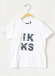Tricou guler rotund alb IKKS JUNIOR garcon