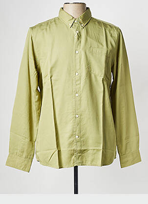 Cămașă cu mâneci lungi verde KNOWLEDGE COTTON APPAREL bărbat