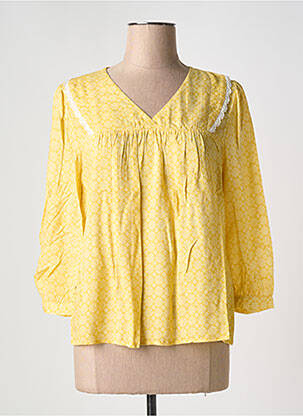 Top galben SEE U SOON femeie