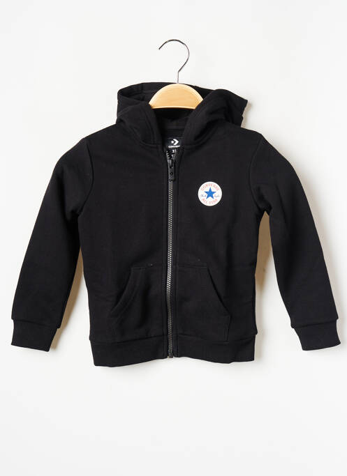 Hanorac cu glugă negru CONVERSE băiat