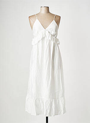 Rochie midi guler în v alb SEE U SOON femeie