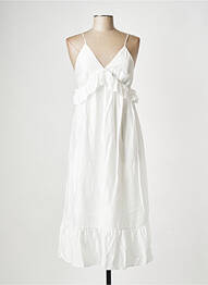 Rochie midi guler în v alb SEE U SOON femeie