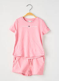 Set șort guler rotund roz TOMMY HILFIGER enfant
