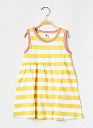 Rochie midi guler rotund galben PETIT BATEAU fille