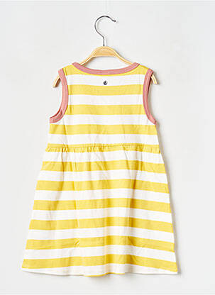 Rochie midi guler rotund galben PETIT BATEAU fată