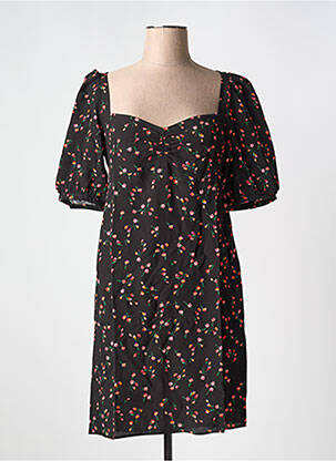 Rochie scurtă guler rotund negru JOLIE JOLIE PAR PETITE MENDIGOTE femeie