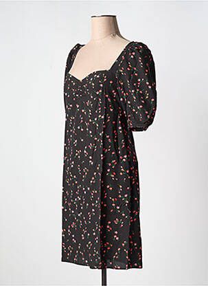 Rochie scurtă guler rotund negru JOLIE JOLIE PAR PETITE MENDIGOTE femeie