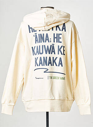 Hanorac cu glugă guler rotund bej KNOWLEDGE COTTON APPAREL femeie