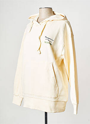 Hanorac cu glugă guler rotund bej KNOWLEDGE COTTON APPAREL femeie