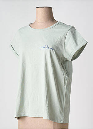 Tricou guler rotund verde MAISON LABICHE femeie