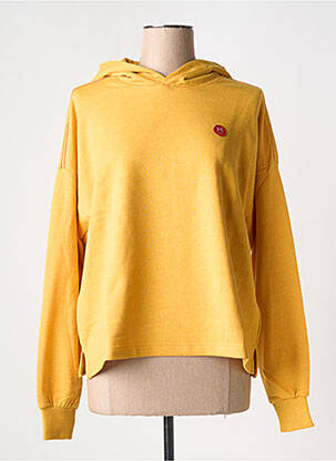 Hanorac cu glugă guler rotund galben KNOWLEDGE COTTON APPAREL femeie