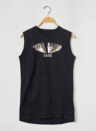 Rochie scurtă guler rotund negru ZADIG & VOLTAIRE fille