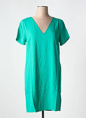 Rochie scurtă guler în v verde VILA femeie