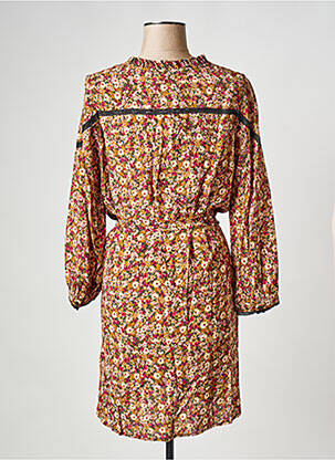 Rochie scurtă guler în v portocalie ATELIER REVE femeie