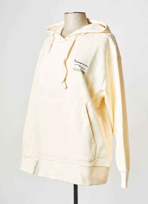 Hanorac cu glugă bej KNOWLEDGE COTTON APPAREL femeie