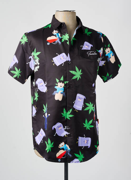 Cămașă cu mâneci scurte negru TEALER bărbat