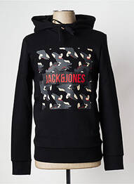 Hanorac cu glugă guler rotund negru JACK & JONES bărbat