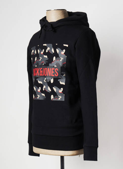 Hanorac cu glugă negru JACK & JONES bărbat