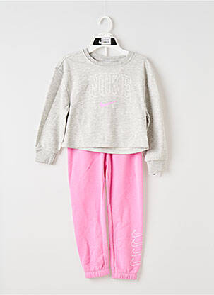 Set sportiv guler rotund roz NIKE fată