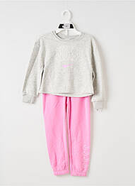 Set sportiv guler rotund roz NIKE fille