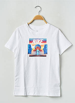 Tricou guler rotund alb NIKE copil